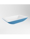 TOPI håndvask 59,5 x 34,5 cm Solid surface - Talkum/Jeansblå