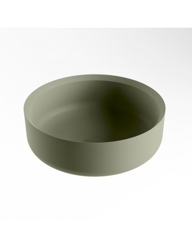 Se COSS håndvask Ø36 cm Solid surface - Armygrøn hos Lepong.dk