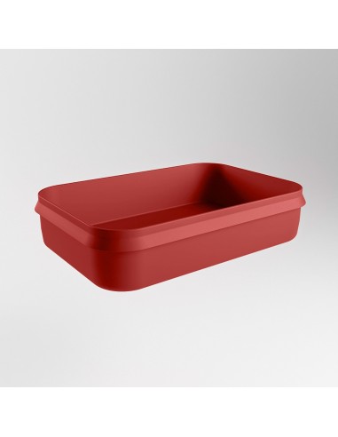 Se ARVO håndvask 55 x 38 cm Solid surface - Rød hos Lepong.dk