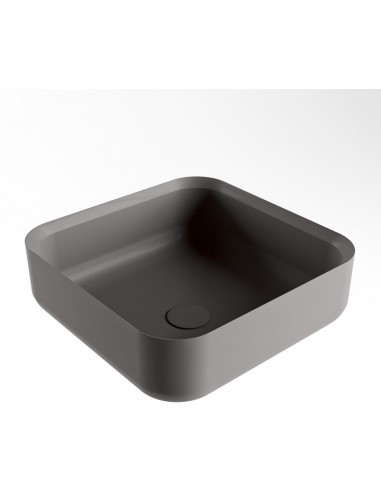 Billede af BINX håndvask 36 x 36 cm Solid surface - Mørkegrå