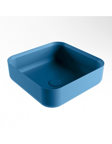 Se BINX håndvask 36 x 36 cm Solid surface - Jeansblå hos Lepong.dk