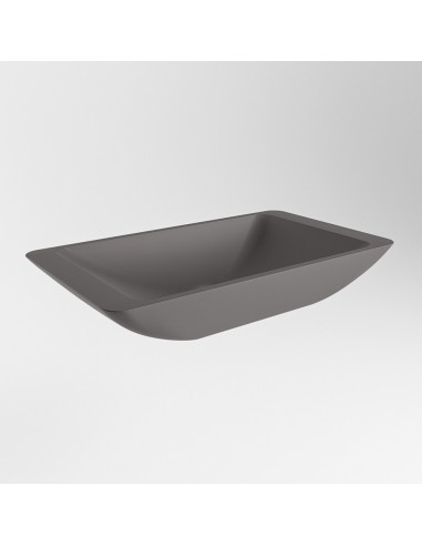 Se TOPI håndvask 59,5 x 34,5 cm Solid surface - Mørkegrå hos Lepong.dk