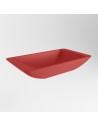 TOPI håndvask 59,5 x 34,5 cm Solid surface - Rød