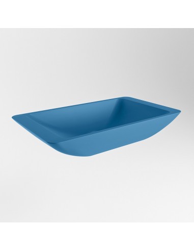 Se TOPI håndvask 59,5 x 34,5 cm Solid surface - Jeansblå hos Lepong.dk