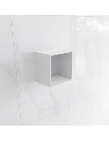Billede af LAGOM hylde til badeværelset 30 x 30 cm Solid surface - Talkum