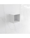 LAGOM hylde til badeværelset 30 x 30 cm Solid surface - Talkum