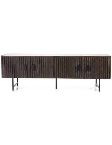 Se Remi TV bord i metal og mangotræ B170 cm - Sort/Mørkebrun hos Lepong.dk