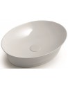 IDEA OVALE Bordmonteret håndvask 50 x 38 cm Keramik - Blank hvid