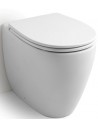 BASIC CIRCLE Gulv til væg toilet D51 cm - Blank hvid