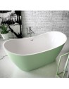 VELA fritstående badekar 150 x 73 cm Akryl - Lysegrøn
