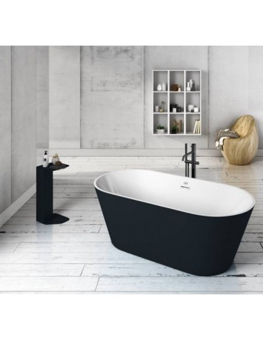 Billede af VAN fritstående badekar 160 x 75 cm Akryl - Sort