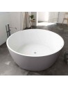 KETA fritstående rundt badekar Ø150 cm Akryl - Blank hvid