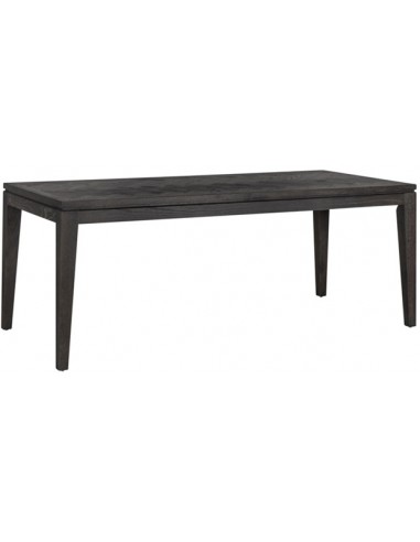 Se Blackbone spisebord i egetræ 200 x 90 cm - Bejset sort hos Lepong.dk