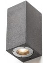 KANE II Up-Down Væglampe i beton 8,5 x 18 cm 2 x GU10 - Betongrå granit