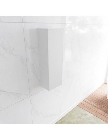 Se LAGOM højrevendt skab til badeværelset 90 x 30 cm Solid surface - Talkum hos Lepong.dk