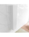 LAGOM højrevendt skab til badeværelset 150 x 30 cm Solid surface - Talkum