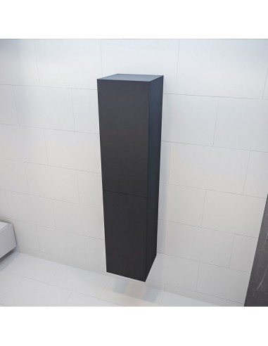 Se BEAM højskab til badeværelset 160 x 35 cm MDF - Mørkegrå hos Lepong.dk