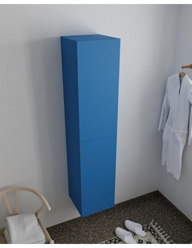 Se BEAM højskab til badeværelset 160 x 35 cm MDF - Jeansblå hos Lepong.dk
