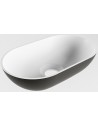 POOLE håndvask 30 x 18 cm Solid surface - Talkum/Sort