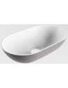 POOLE håndvask 30 x 18 cm Solid surface - Talkum/Mørkegrå