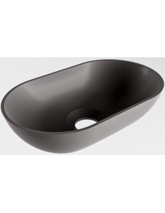 Lille håndvask oval grå