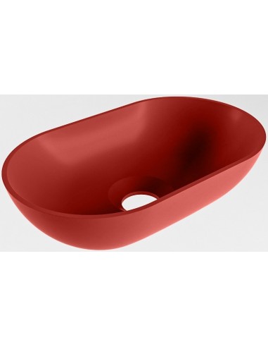 Se POOLE håndvask 30 x 18 cm Solid surface - Rød hos Lepong.dk