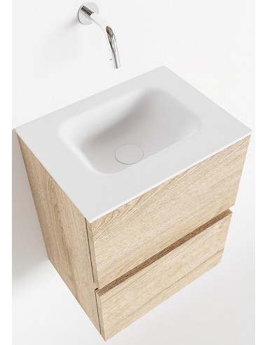 Billede af ADA Komplet badmiljø centreret håndvask B40 x H50 cm MDF - Vasket eg/Talkum