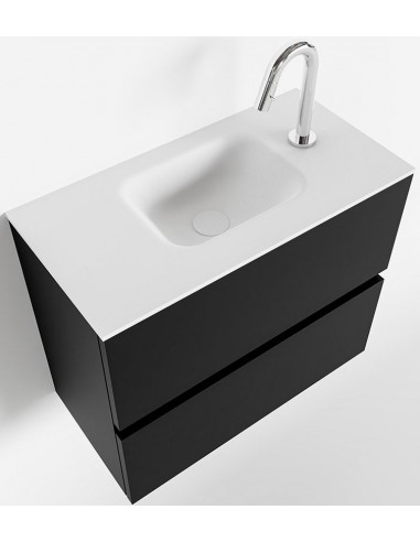 Billede af ADA Komplet badmiljø centreret håndvask B60 x H50 cm MDF - Sort/Talkum