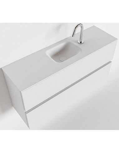Billede af ADA Komplet badmiljø centreret håndvask B100 x H50 cm MDF - Talkum/Talkum
