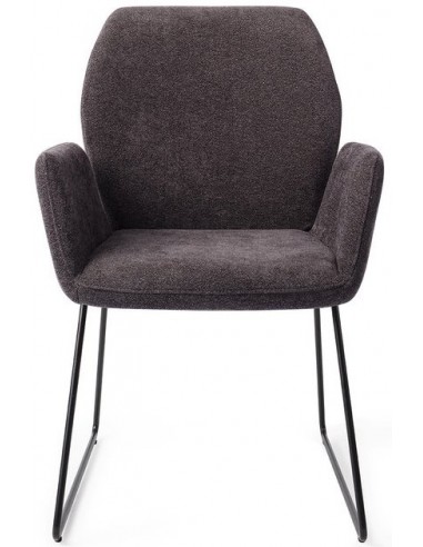 Se 2 x Misaki Spisebordsstole H87 cm polyester - Sort/Antracit hos Lepong.dk