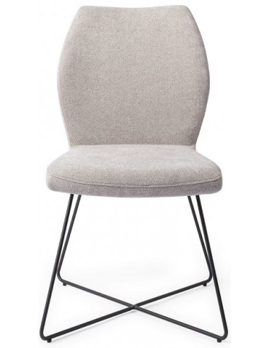 Se 2 x Ikata Spisebordsstole H87 cm polyester - Sort/Grå hos Lepong.dk