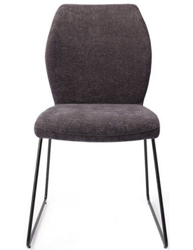 Se 2 x Ikata Spisebordsstole H87 cm polyester - Sort/Antracit hos Lepong.dk