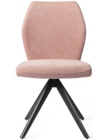 Billede af 2 x Ikata rotérbare spisebordsstole H87 cm polyester - Sort/Rosa