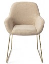 2 x Kushi spisebordsstole H84 cm polyester - Guld/Sand