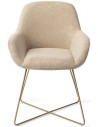 2 x Kushi spisebordsstole H84 cm polyester - Guld/Sand