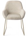 2 x Kushi spisebordsstole H84 cm polyester - Guld/Beige