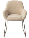 2 x Kushi spisebordsstole H84 cm polyester - Rødguld/Sand