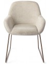 2 x Kushi spisebordsstole H84 cm polyester - Rødguld/Beige