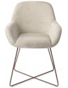 2 x Kushi spisebordsstole H84 cm polyester - Rødguld/Beige