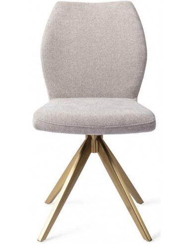 Billede af 2 x Ikata rotérbare spisebordsstole H87 cm polyester - Guld/Grå