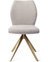 2 x Ikata rotérbare spisebordsstole H87 cm polyester - Guld/Grå