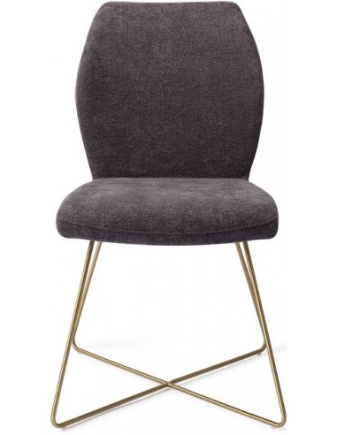 Billede af 2 x Ikata spisebordsstole H87 cm polyester - Guld/Antracit