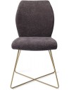 2 x Ikata spisebordsstole H87 cm polyester - Guld/Antracit