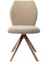 2 x Ikata rotérbare spisebordsstole H87 cm polyester - Rødguld/Karamel