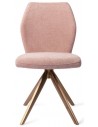 2 x Ikata rotérbare spisebordsstole H87 cm polyester - Rødguld/Rosa