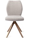2 x Ikata rotérbare spisebordsstole H87 cm polyester - Rødguld/Grå