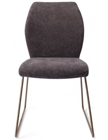 Se 2 x Ikata spisebordsstole H87 cm polyester - Rødguld/Antracit hos Lepong.dk