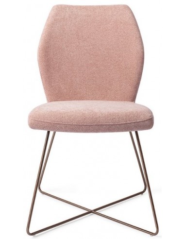 Billede af 2 x Ikata spisebordsstole H87 cm polyester - Rødguld/Rosa