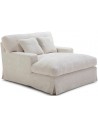Daybed i polyester 155 x 122 cm - Natur