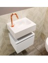 ANDOR Komplet badmiljø højrevendt håndvask B40 cm MDF - Talkum/Talkum